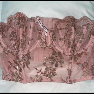 Victoria’s Secret Pink and Gold Lace Bralette